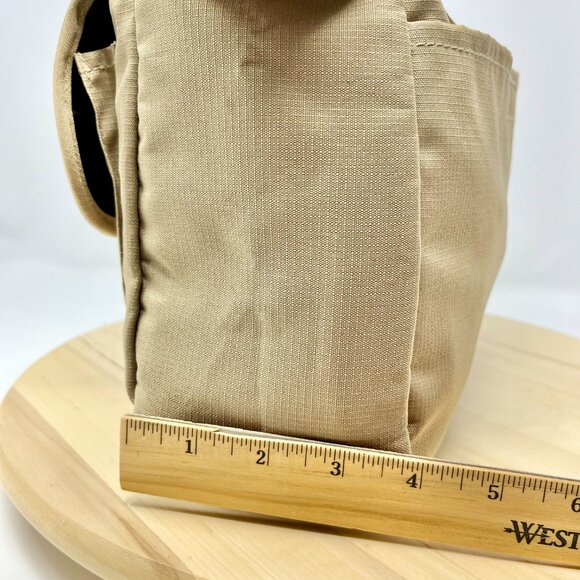 L.L. Bean Tote Beige Messenger Bag Organizer - Picture 12 of 13